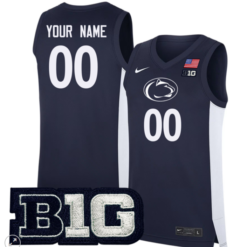 Alternative view of Custom Penn State Nittany Lions Jersey College Basketball Stiched Game