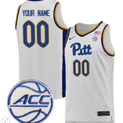 Alternative view of Custom Pitt Panthers Jersey College Basketball Stiched Game