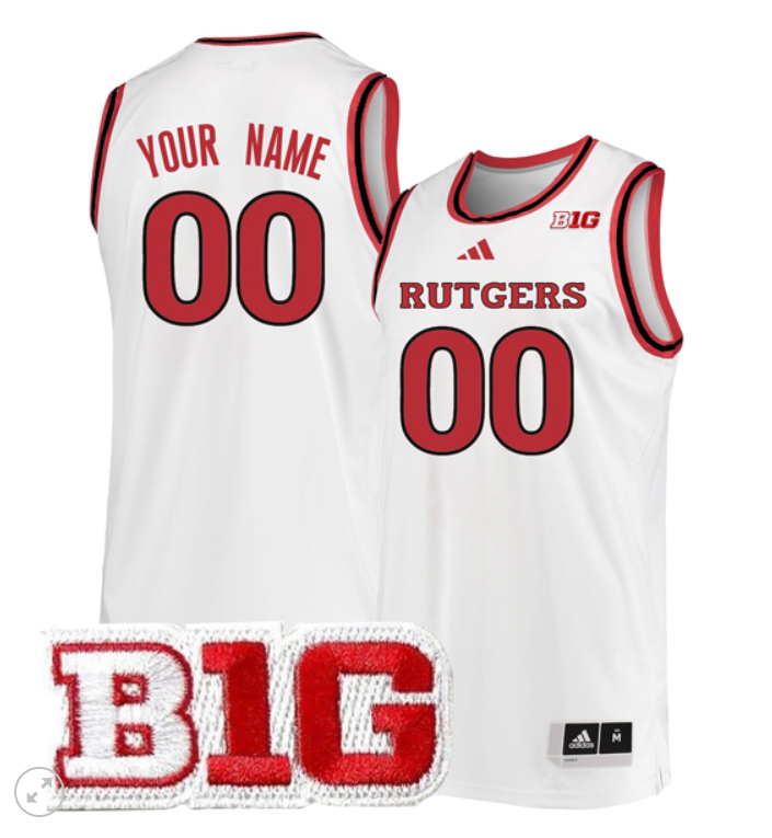 Custom Rutgers Scarlet Knights Jersey College Basketball Stiched Away
