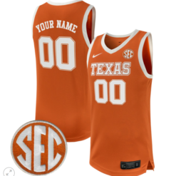 Custom Texas Longhorns Jersey College Basketball Stiched Game