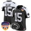 Drew Allar Jersey #15 Penn State Orange Bowl Patch Stitched Alternate Football