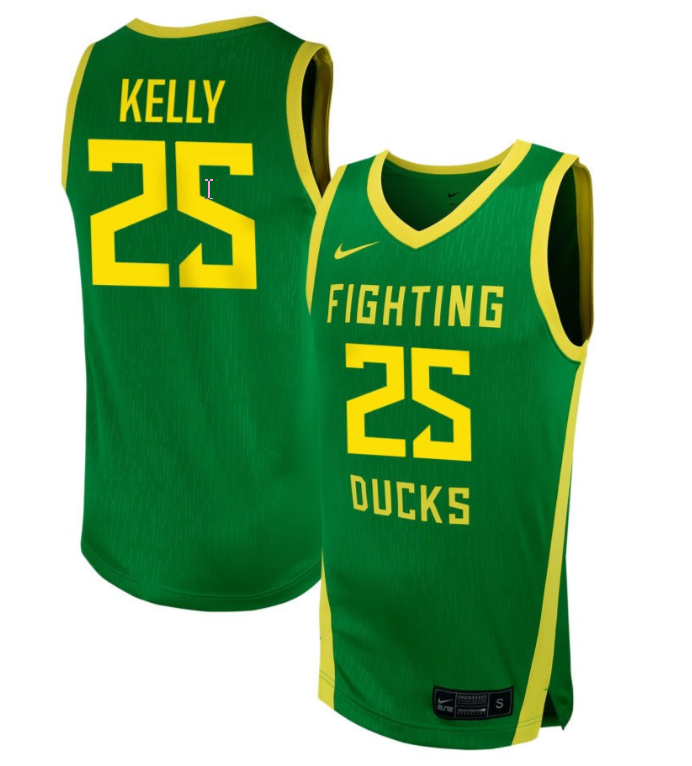 Deja Kelly Jersey #25 Oregon Ducks NIL Basketball Green