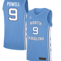 Drake Powell Jersey #9 North Carolina Tar Heels Basketball Blue