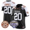 Earl Campbell Jersey #20 Texas Longhorns Cotton Bowl Patch Alternate Football