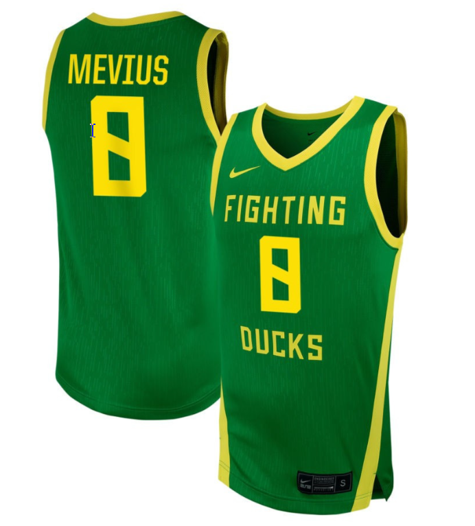 Elisa Mevius Jersey #8 Oregon Ducks NIL Basketball Green