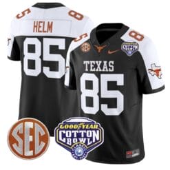 Gunnar Helm Jersey #85 Texas Longhorns Cotton Bowl Patch Alternate Football