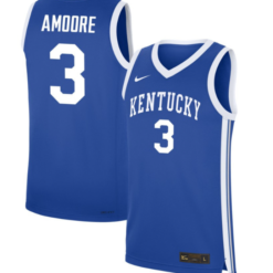 Georgia Amoore Jersey #3 Kentucky Wildcats NIL Basketball Royal
