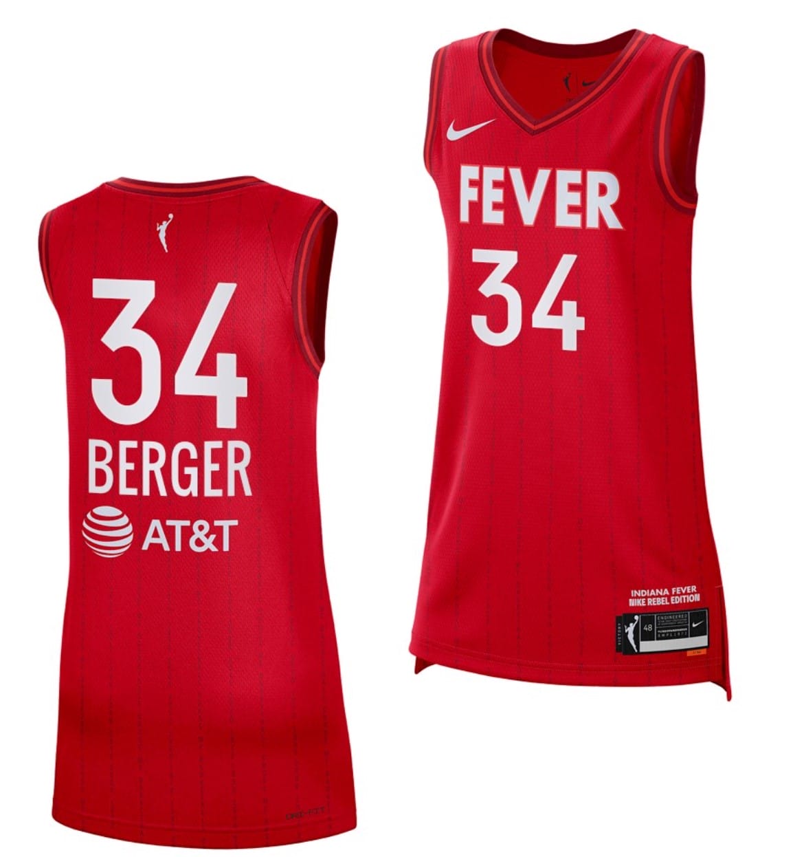Grace Berger Jersey Rebel Edition Indiana Fever College Basketball 2023 WNBA Draft Red #34