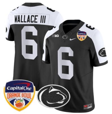 Harrison Wallace III Jersey #6 Penn State Orange Bowl Patch Alternate Football