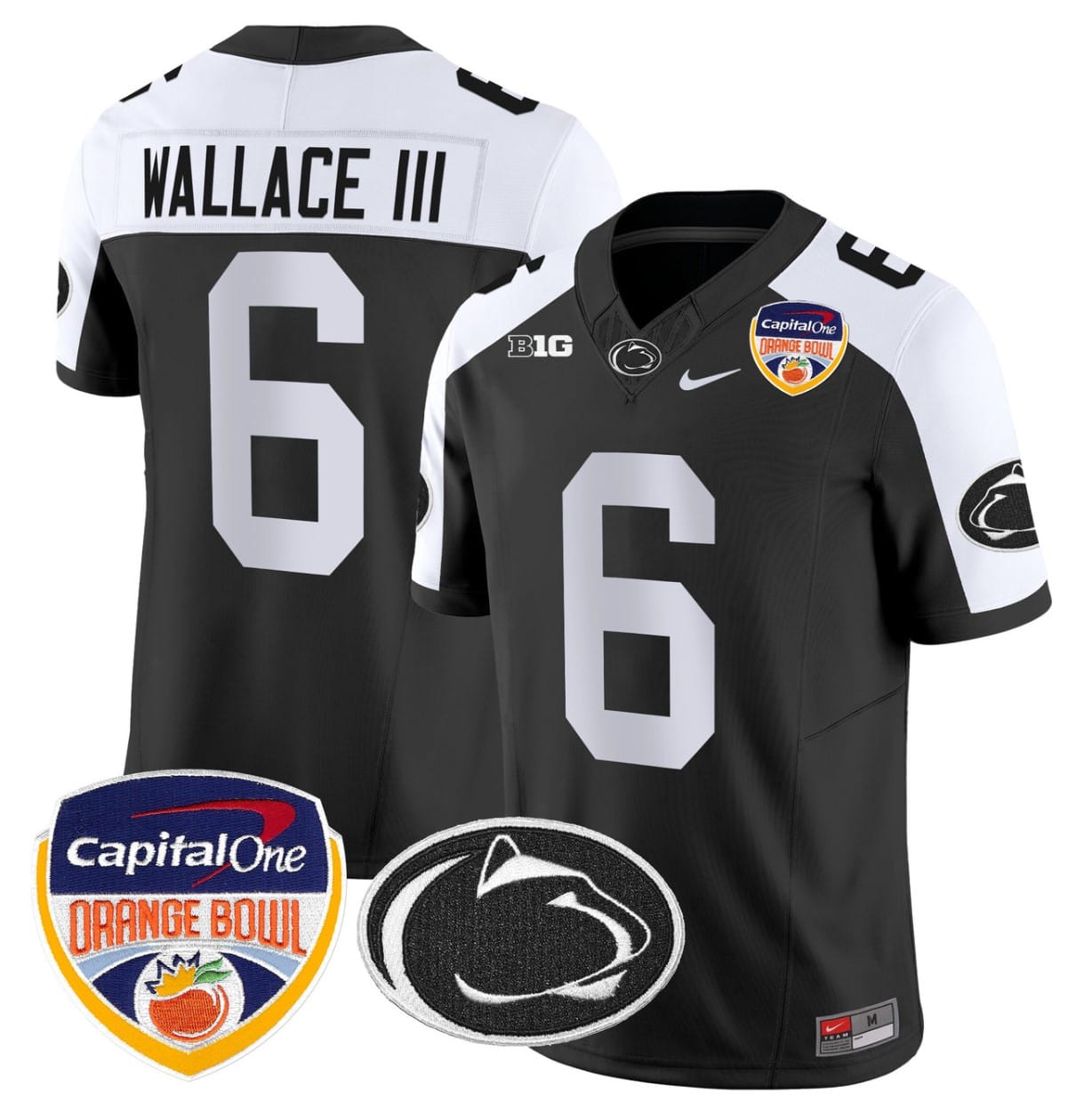 Harrison Wallace III Jersey #6 Penn State Orange Bowl Patch Alternate Football