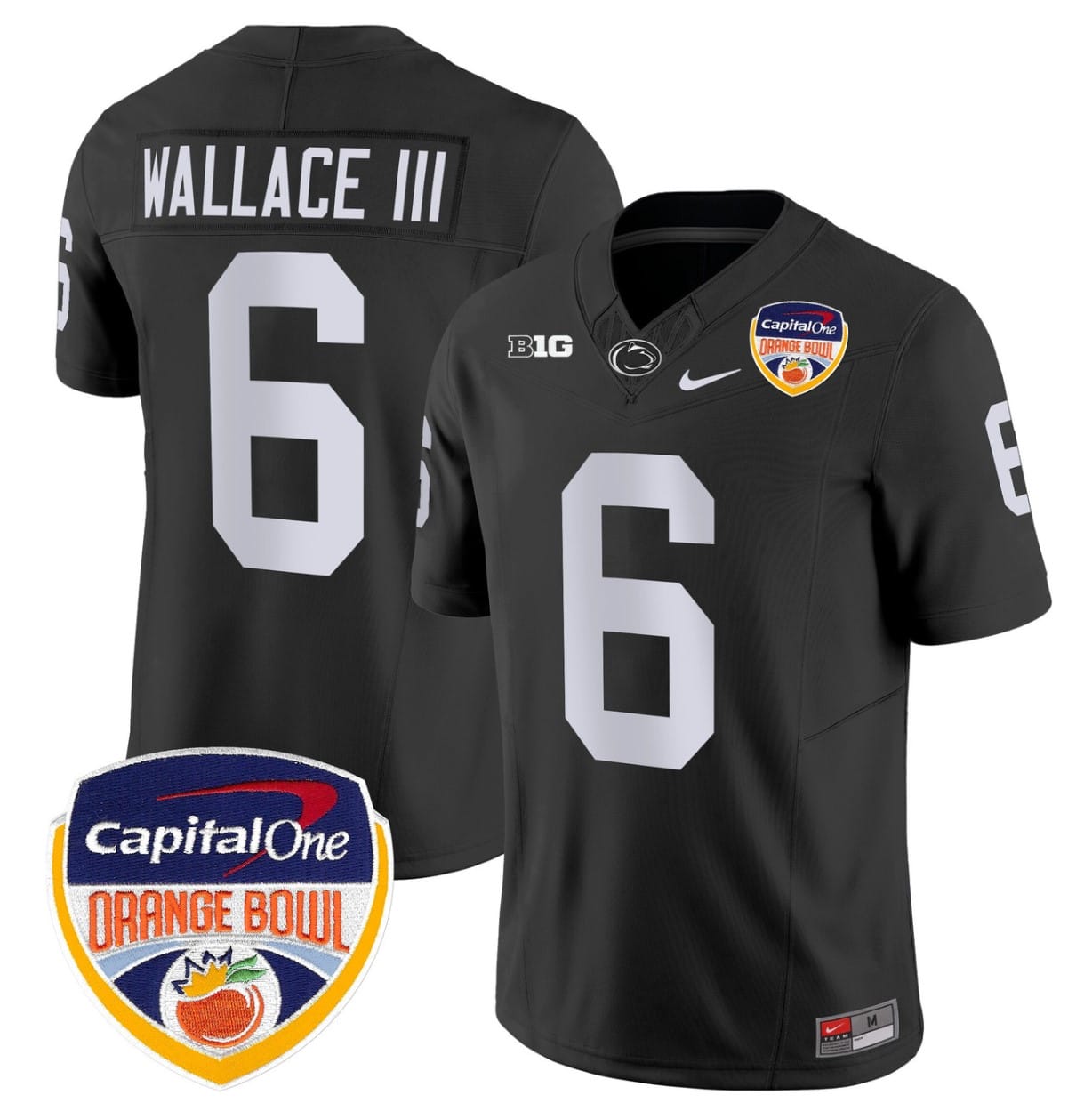 Harrison Wallace III Jersey #6 Penn State Orange Bowl Patch Alternate Football - Image 5