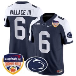 Alternative view of Harrison Wallace III Jersey #6 Penn State Orange Bowl Patch Alternate Football