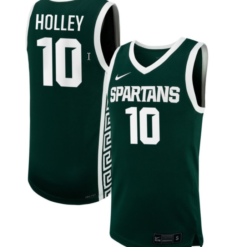 Helen Holley Jersey #10 Michigan State Spartans NIL Basketball Green