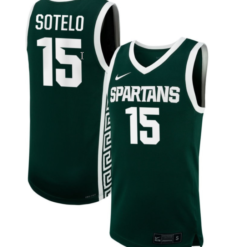 Ines Sotelo Jersey #15 Michigan State Spartans NIL Basketball Green