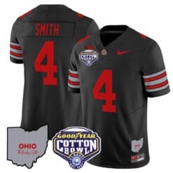 Jeremiah Smith Jersey #4 Ohio State Buckeyes Cotton Bowl Patch Stitched Football