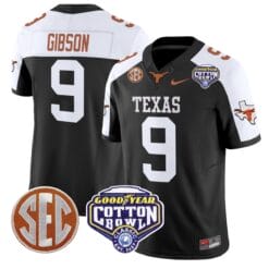 Jerrick Gibson Jersey #9 Texas Longhorns Cotton Bowl Patch Alternate Football