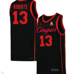JWan Roberts Jersey #13 Houston Cougars Basketball Stiched Black