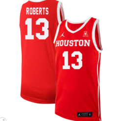 JWan Roberts Jersey #13 Houston Cougars Basketball Stiched Red