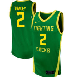 Jadrian Tracey Jersey #2 Oregon Ducks NIL Basketball Green