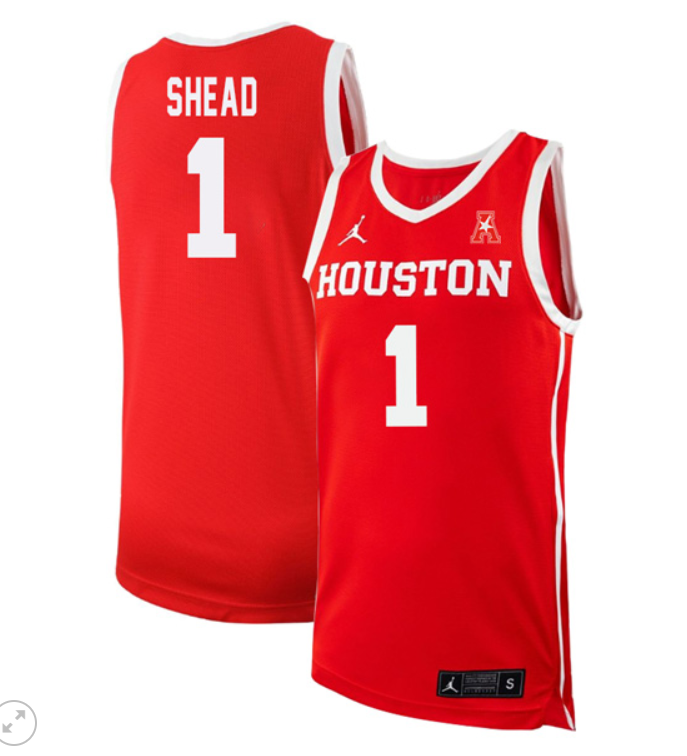 Jamal Shead Jersey #1 Houston Cougars College Basketball Stiched Black