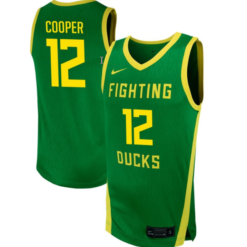 James Cooper Jersey #12 Oregon Ducks NIL Basketball Green