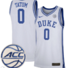 Jayson Tatum Jersey #0 Duke Blue Devils College Basketball Stiched White