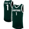 Jeremy Fears Jr Jersey #1 Michigan State Spartans NIL Basketball Green