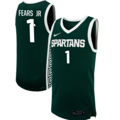 Jeremy Fears Jr Jersey #1 Michigan State Spartans NIL Basketball Green