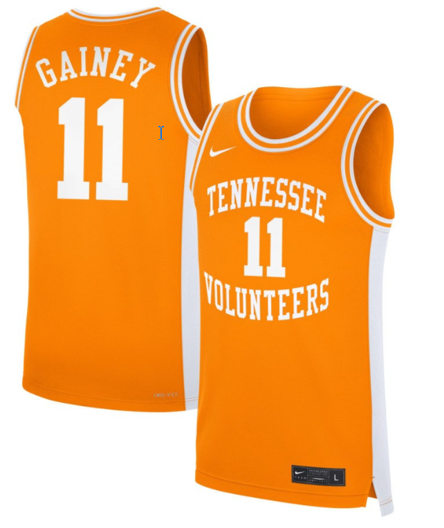 Jordan Gainey Jersey #11 Tennessee Volunteers Basketball NIL Orange