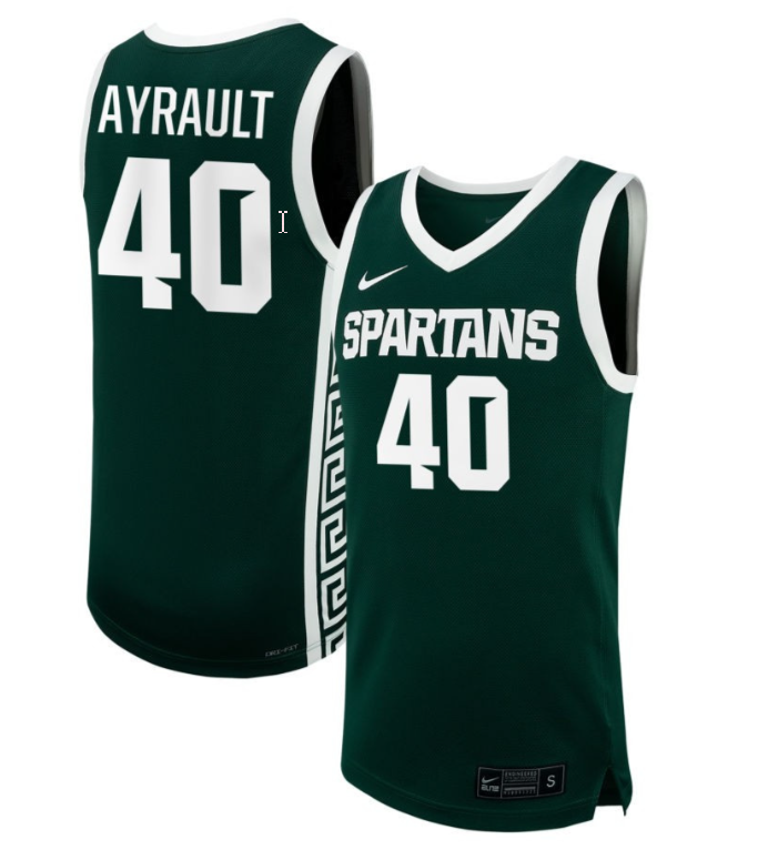 Julia Ayrault Jersey #40 Michigan State Spartans NIL Basketball Green