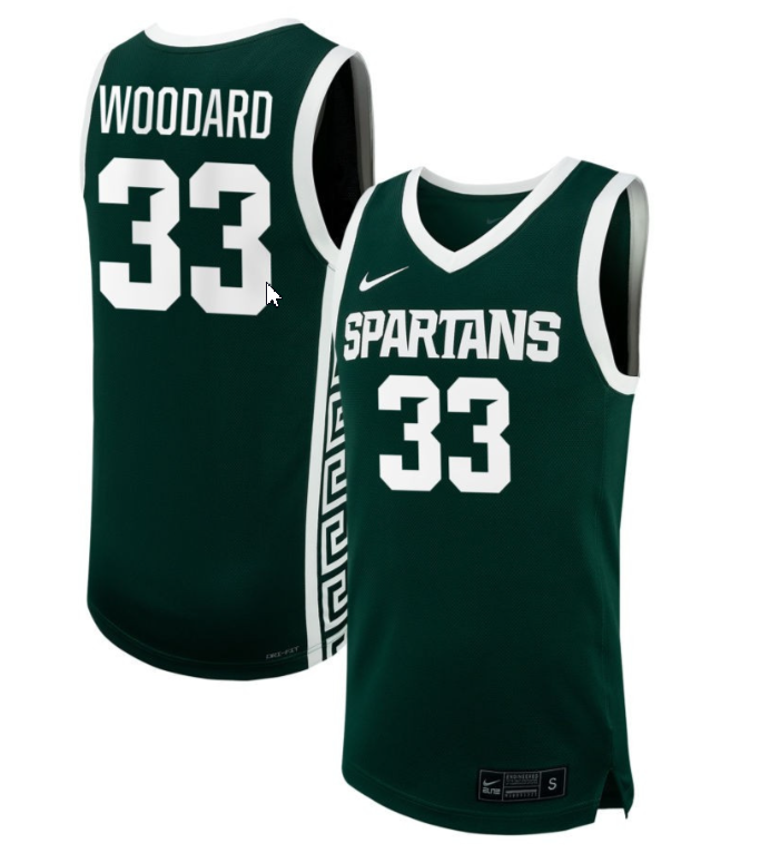 Juliann Woodard Jersey #33 Michigan State Spartans NIL Basketball Green