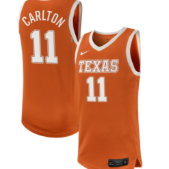 Justice Carlton Jersey #11 Texas Longhorns NIL Basketball Texas Orange