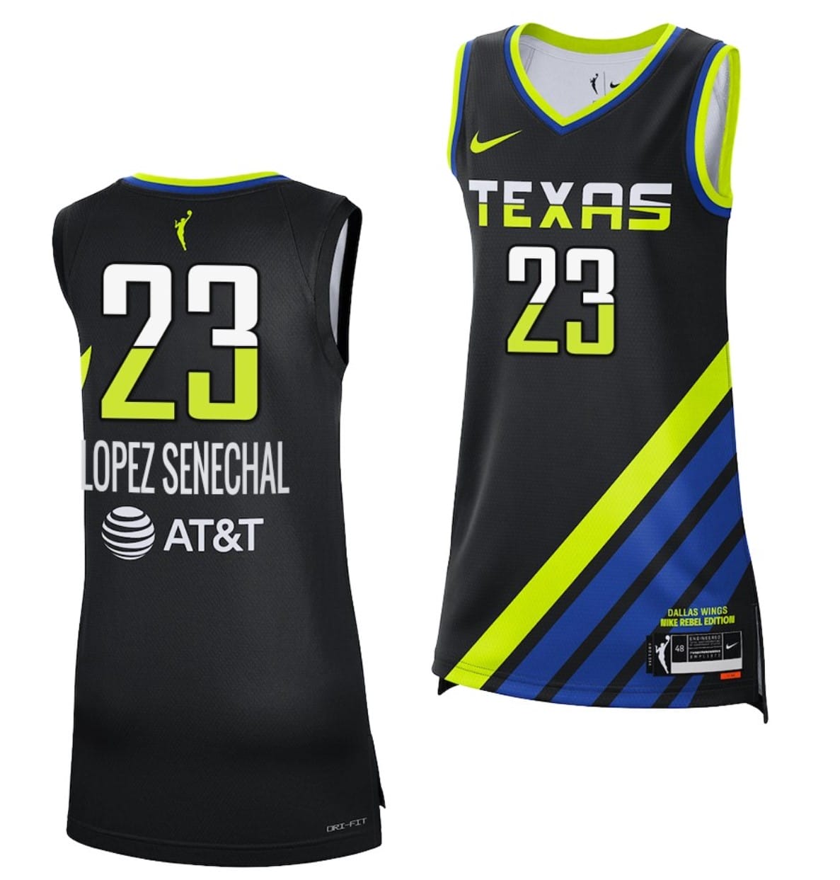 Lou Lopez Jersey Rebel Edition Dallas Wings College Basketball 2023 WNBA Draft Black #23