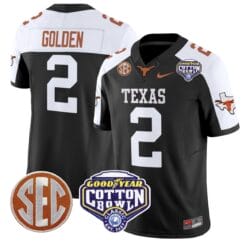 Matthew Golden Jersey #2 Texas Longhorns Cotton Bowl Patch Alternate Football