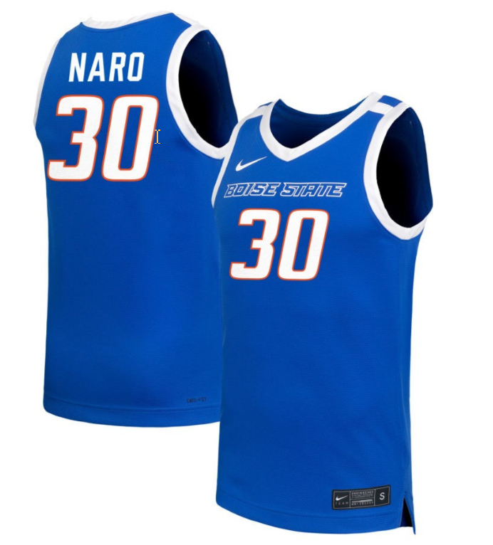Mackenzie Naro Jersey #30 Boise State Broncos NIL Basketball Royal