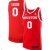 Marcus Sasser Jersey #0 Houston Cougars College Basketball Stiched Red