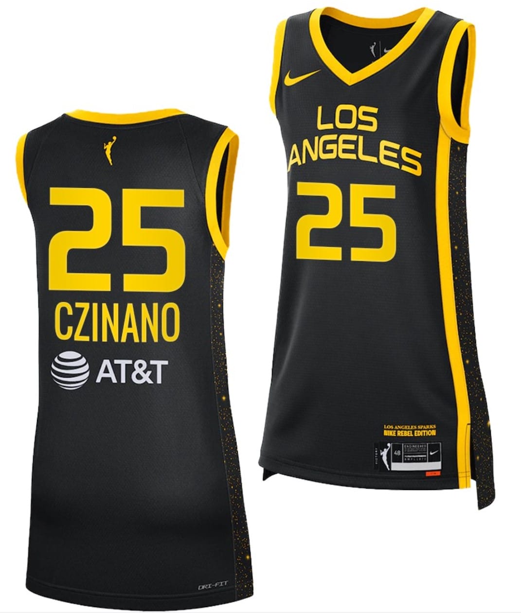 Monika Czinano Jersey Rebel Edition Los Angeles Sparks College Basketball 2023 WNBA Draft Black #25