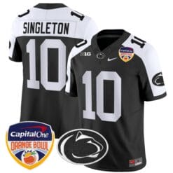 Nicholas Singleton Jersey #10 Penn State Orange Bowl Patch Alternate Football