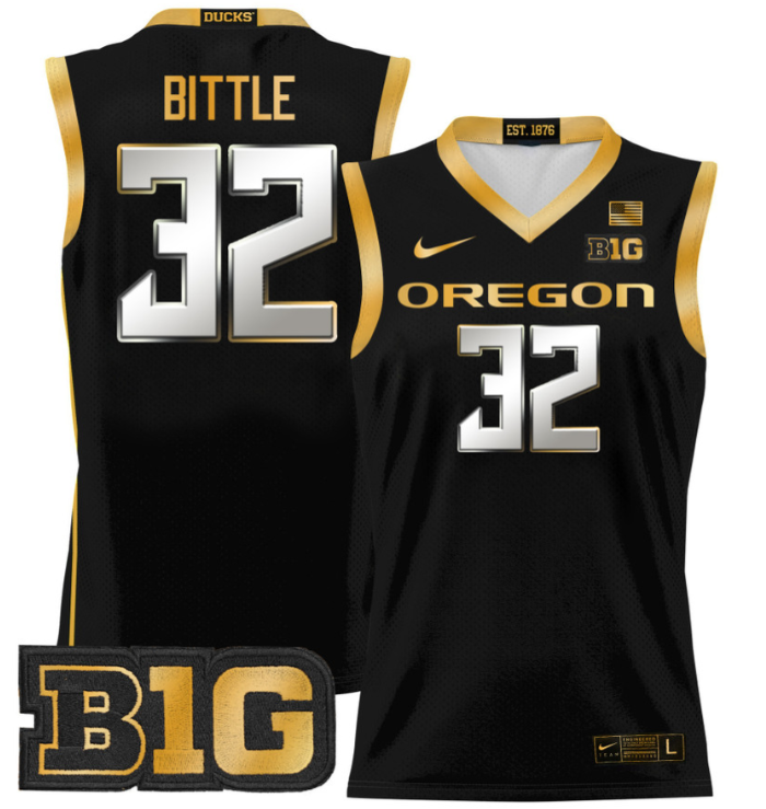 Nate Bittle Jersey #32 Oregon Ducks 2024 Lightweight Basketball