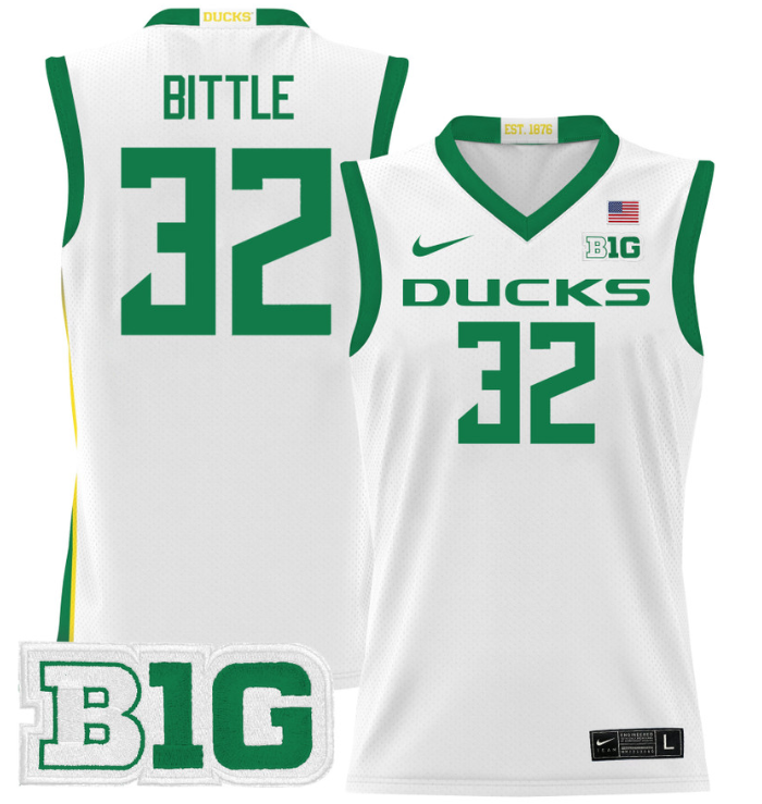 Nate Bittle Jersey #32 Oregon Ducks 2024 Lightweight Basketball - Image 4