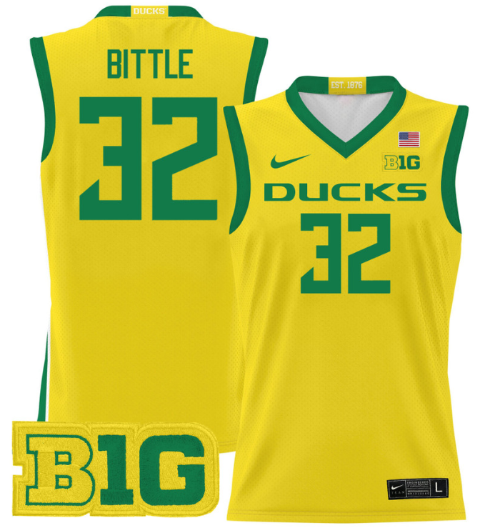 Nate Bittle Jersey #32 Oregon Ducks 2024 Lightweight Basketball - Image 3