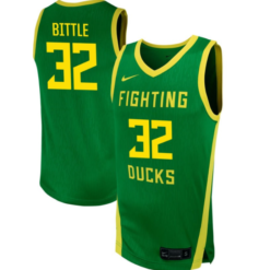 Nate Bittle Jersey #32 Oregon Ducks NIL Basketball Green
