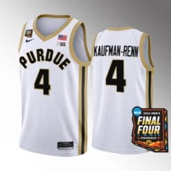 Purdue Boilermakers #4 Trey Kaufman-Renn Jersey 2024 NCAA March Madness Final Four