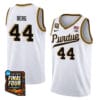 Purdue Boilermakers #44 Will Berg Jersey 2024 Final Four Patch Basketball White