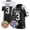 Quinn Ewers Jersey #3 Texas Longhorns Cotton Bowl Patch Stitched Alternate Football