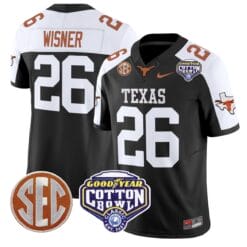 Quintrevion Wisner Jersey #26 Texas Longhorns Cotton Bowl Patch Alternate Football