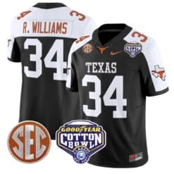 Ricky Williams Jersey #34 Texas Longhorns Cotton Bowl Patch Football Alternate
