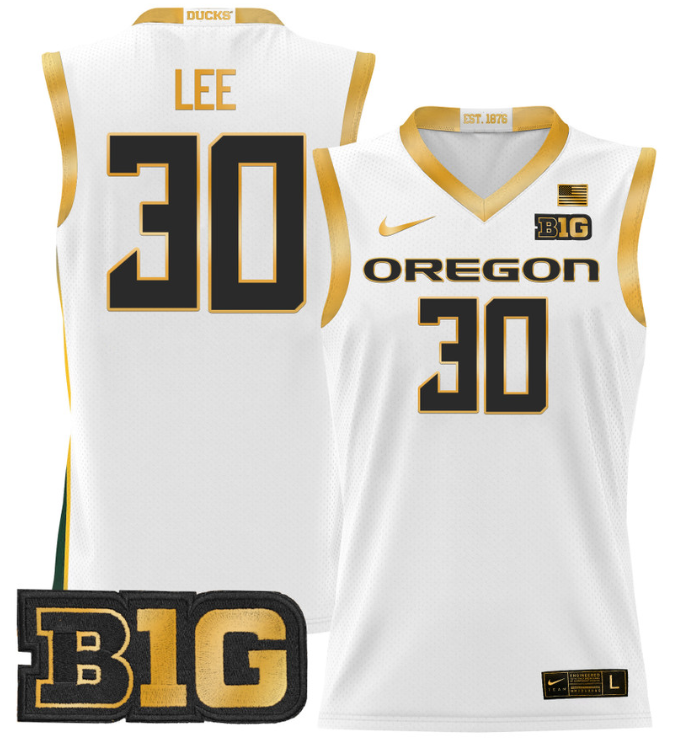 Ron Lee Jersey #30 Oregon Ducks 2024 Lightweight Basketball - Image 4