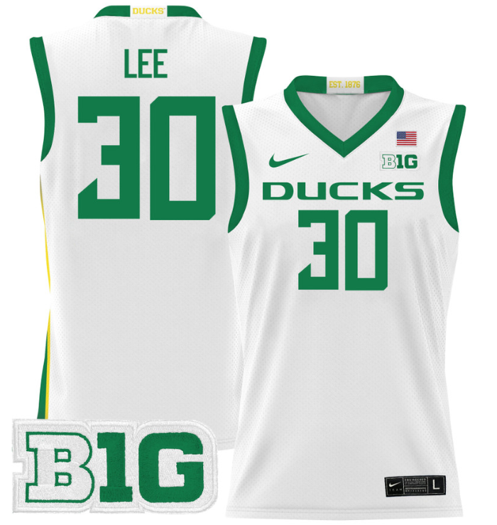 Ron Lee Jersey #30 Oregon Ducks 2024 Lightweight Basketball - Image 3