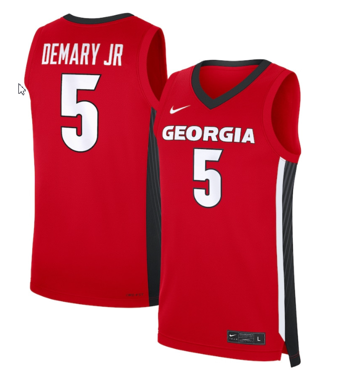 Silas Demary Jr Jersey #5 Georgia Bulldogs NIL Basketball Red